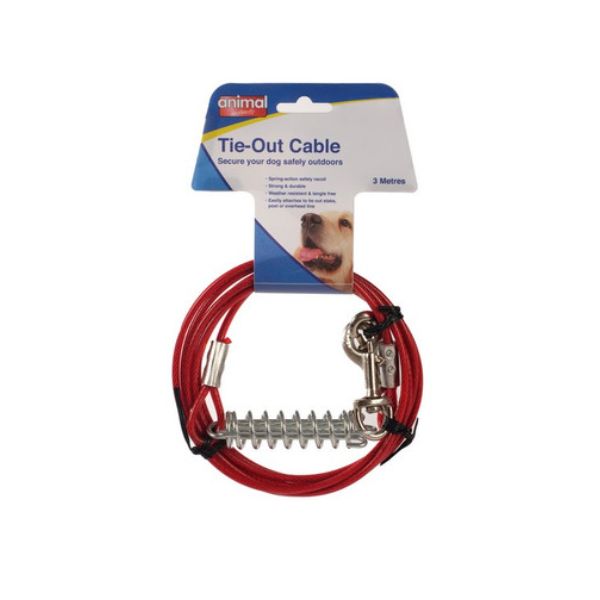 Animal Instincts Tie Out Cable with Spring