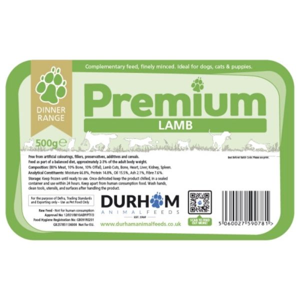 Durham Raw Premium Dinner (500g)