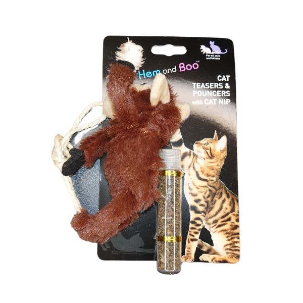 Hem & Boo Refillable Cat Toy with Catnip Tube