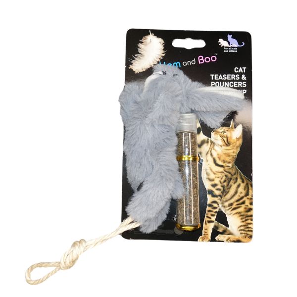 Hem & Boo Refillable Cat Toy with Catnip Tube