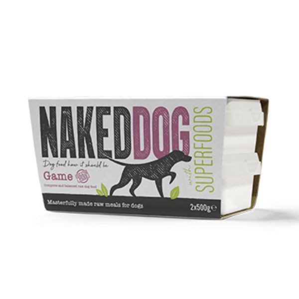 Naked Dog Superfoods packaging on a white background