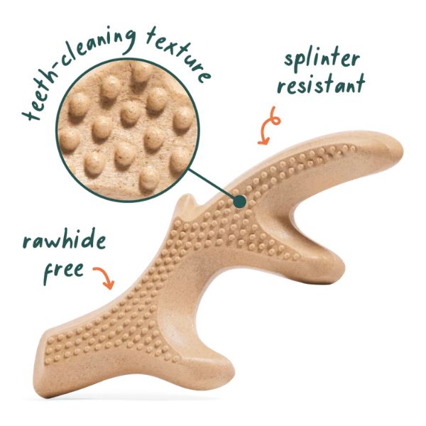 Woof HonestChew Ultra-Durable Antler Dog Chew Toy