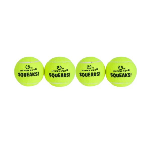 Hyper Pet Squeak Tennis Ball (4 Pack)