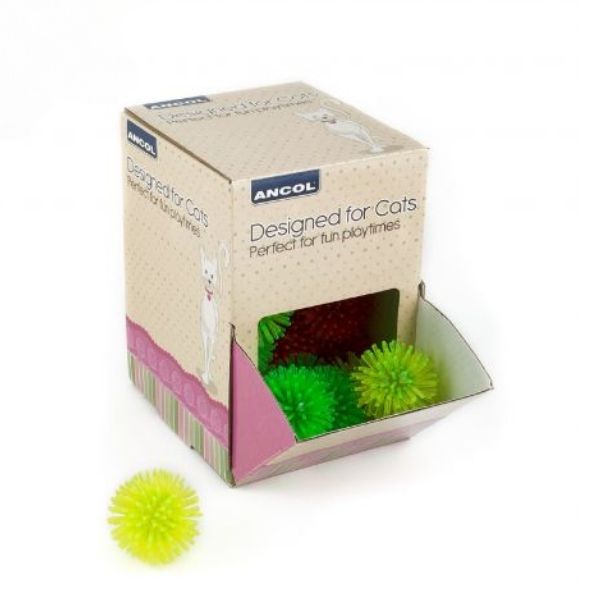 Ancol Designed For Cats Coloured Spikey Ball