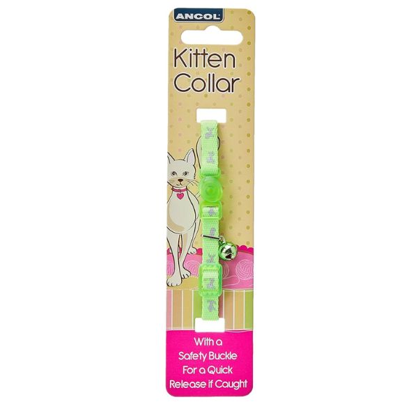 Ancol Hi-Vis Green Kitten Collar