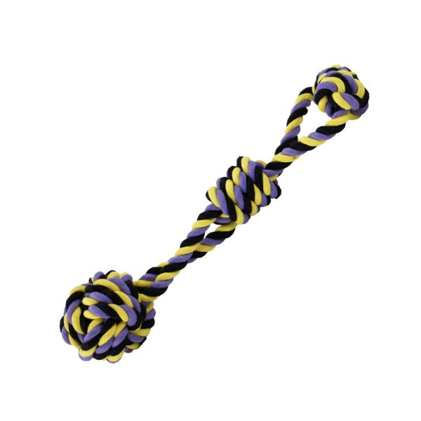 Ancol Playtime Tricoloured Jumbo Rope Ball Tug