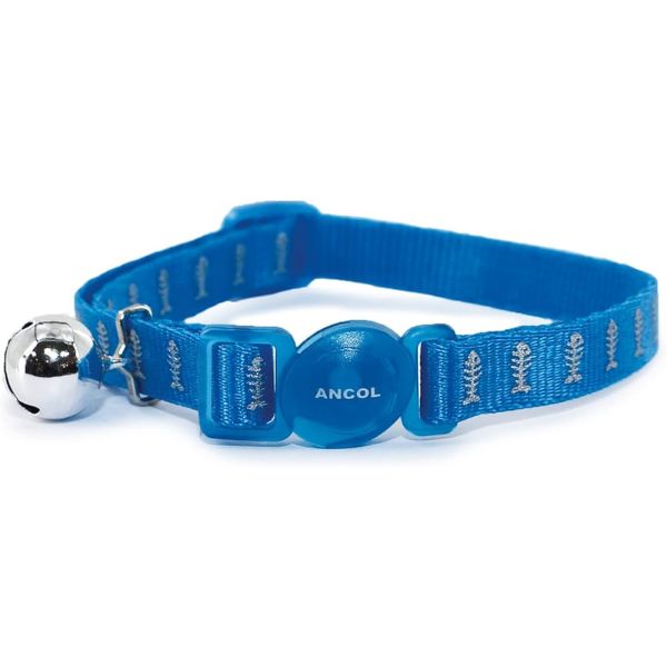 Ancol Reflective Blue Fish Cat Collar