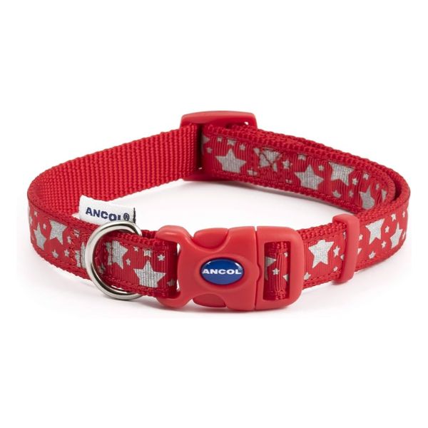 Ancol Stars Collar - Red 20 - 30CM