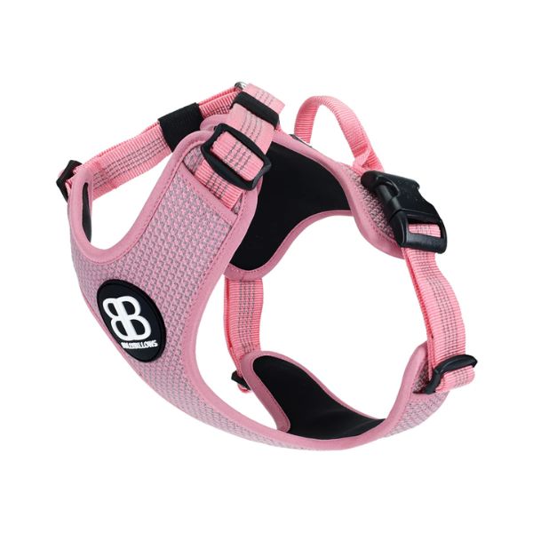 Bully Billows Active Harness | With Handle - Padded Lining &amp; Highly Reflective - Pink