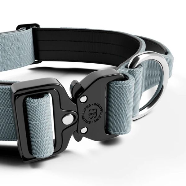 Bully Billows 4cm Combat Collar with Handle and Rated Clip (Metal Grey)