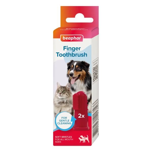 Beaphar Soft Finger Toothbrush for Dogs & Cats (2 Pack)