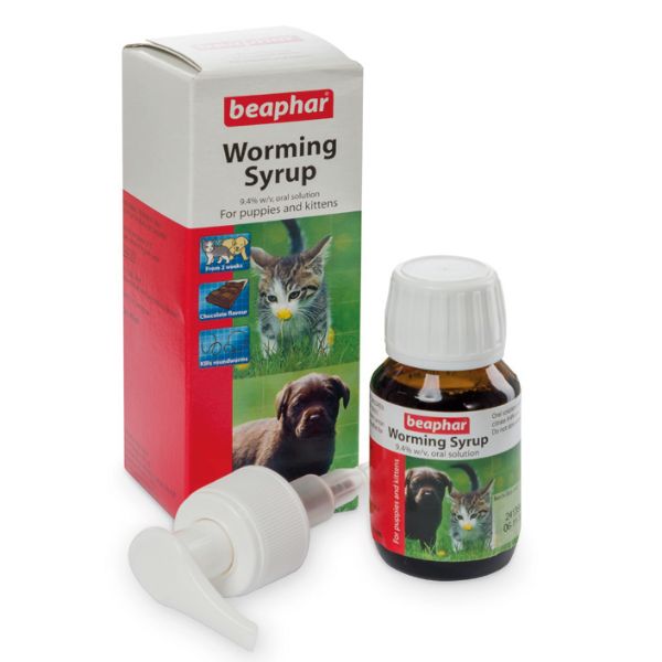 Beaphar Worming Syrup for Puppies &amp; Kittens (45ml)