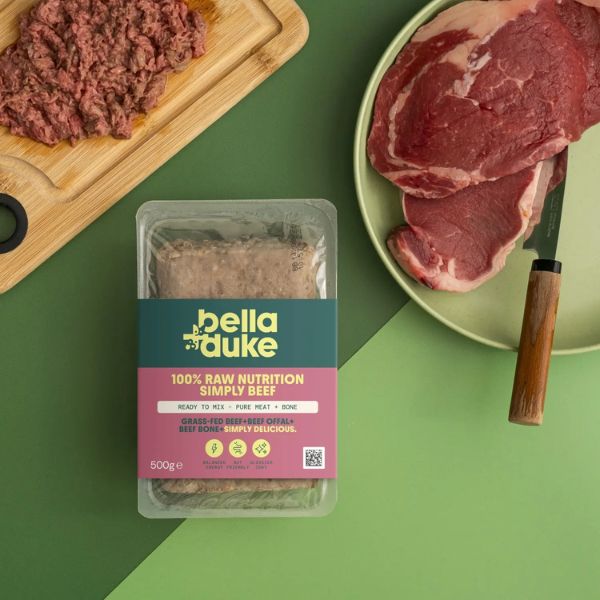 Bella + Duke Puppy Adult Senior Pure Meat + Bone Raw Dog Food (500g)