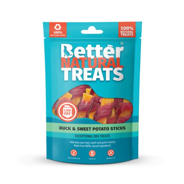 Better Natural Treats Duck &amp; Sweet Potato Sticks