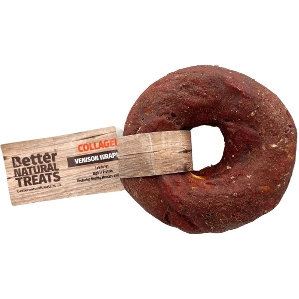 Better Natural Treats Venison Meat Wrapped Collagen Donut