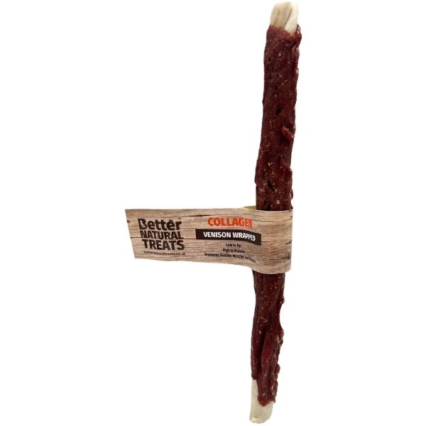 Better Natural Treats Venison Wrapped Collagen Stick