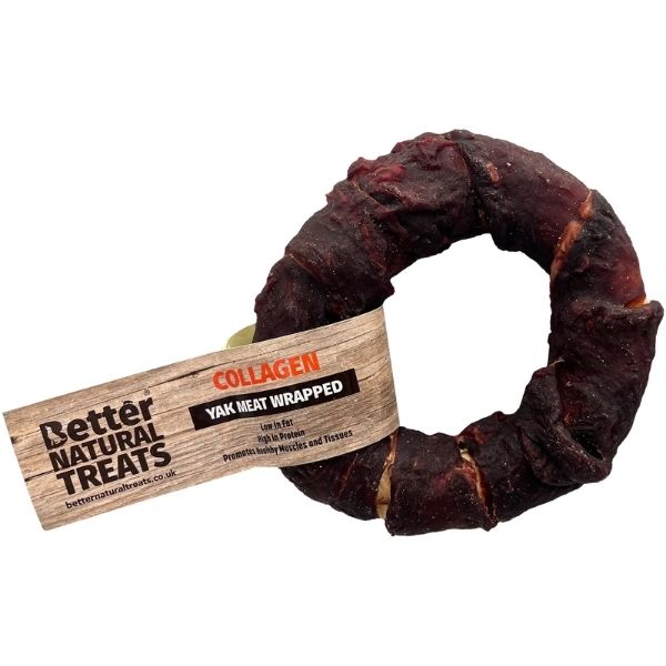 Better Natural Treats Yak Meat Wrapped Collagen Donut