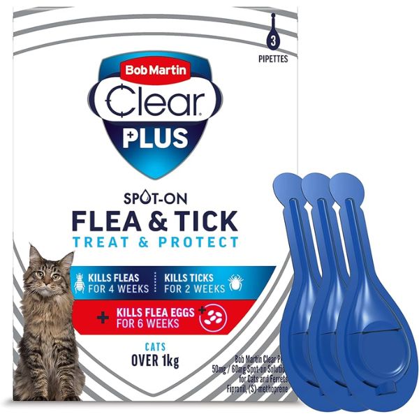 Bob Martin Clear Plus Spot-on Flea &amp; Tick for Cats