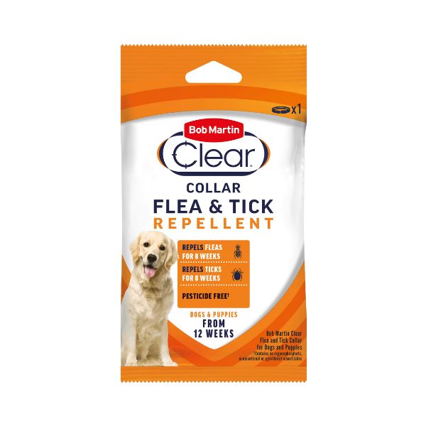 Bob Martins Clear Flea &amp; Tick Repellent Collar For Dogs