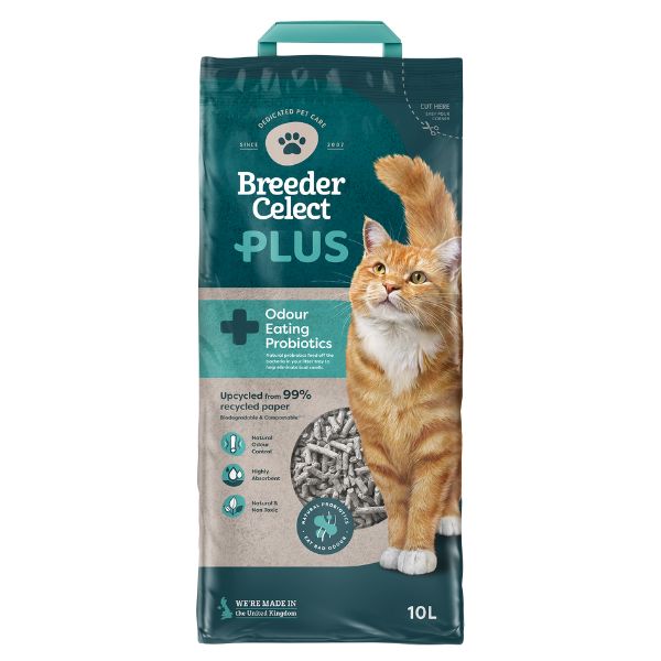 Breeder Celect Plus Probiotic Paper Cat Litter (10L)