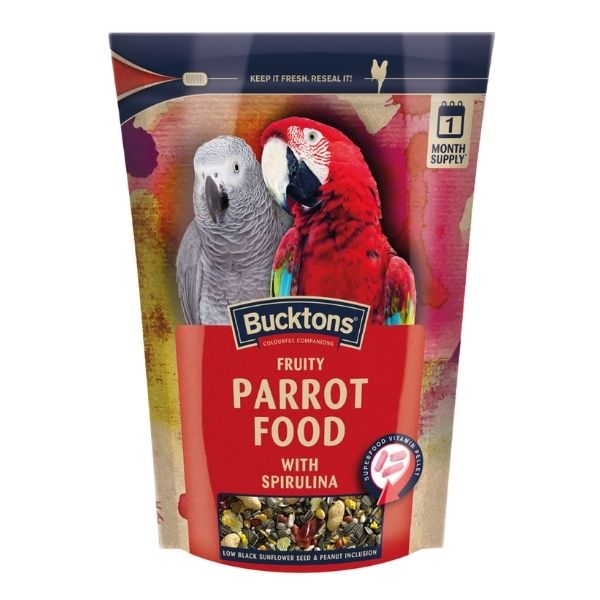 Bucktons Fruity Parrot Food With Spirulina - 1.5KG