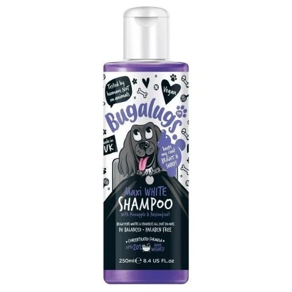 Bugalugs Maxi White Dog Shampoo (250ml)