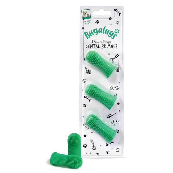 Bugalugs Finger Toothbrushes - 3 Pack