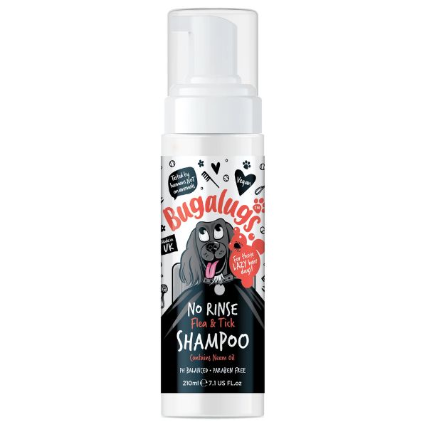 Bugalugs No Rinse Flea &amp; Tick Shampoo for Dogs (210ml)