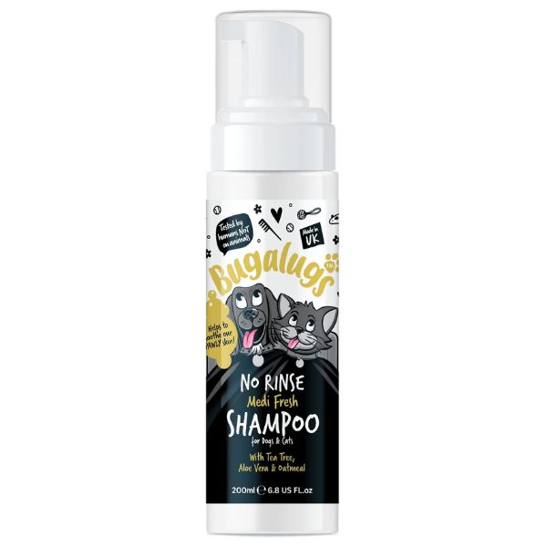 Bugalugs No Rinse Medi Fresh Shampoo for Dogs &amp; Cats (200ml)