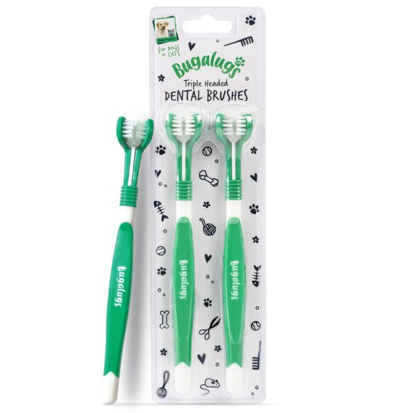 Bugalugs Triple Headed Toothbrush