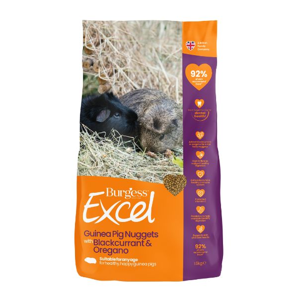 Burgess Excel Guinea Pig Nuggets with Blackcurrant &amp; Oregano (1.5KG)