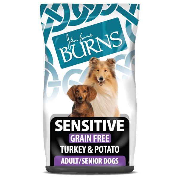 Burns Sensitive Grain Free Adult &amp; Senior Dog Food - Turkey &amp; Potato (2KG)
