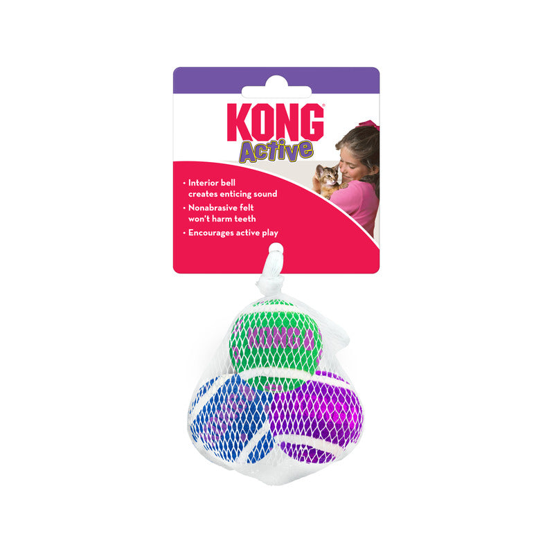 KONG Cat Tennis Balls With Bells