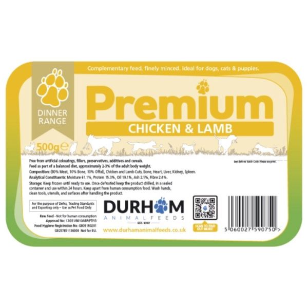 Durham Raw Premium Dinner (500g)