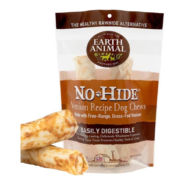 Earth Animal No-Hide Venison Medium Chews (2 Pack)