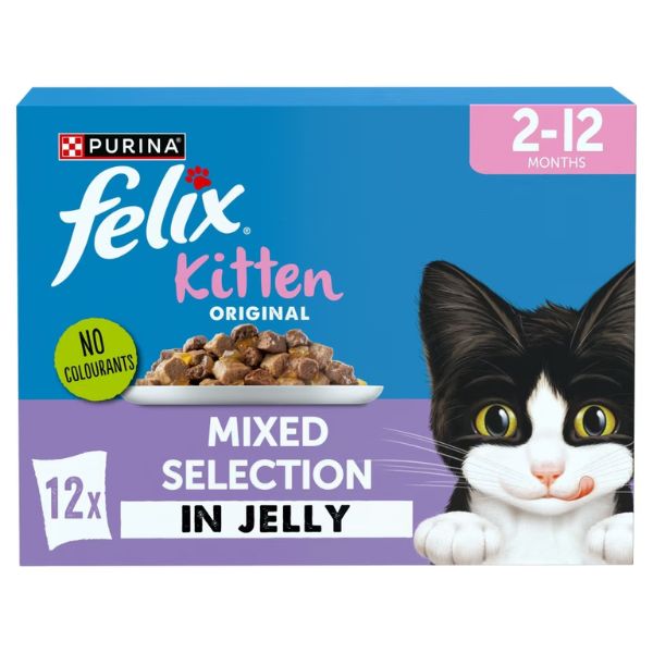 FELIX Original Kitten Food Mixed Selection in Jelly (12x85G)
