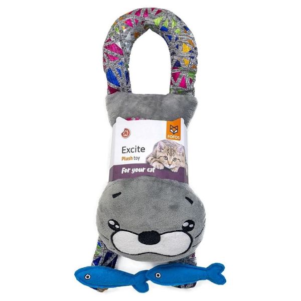 FOFOS Plush Sealion With Fish