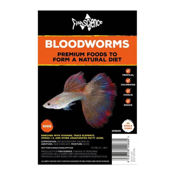 Fish Science Frozen Bloodworm Blister Pack (100G)