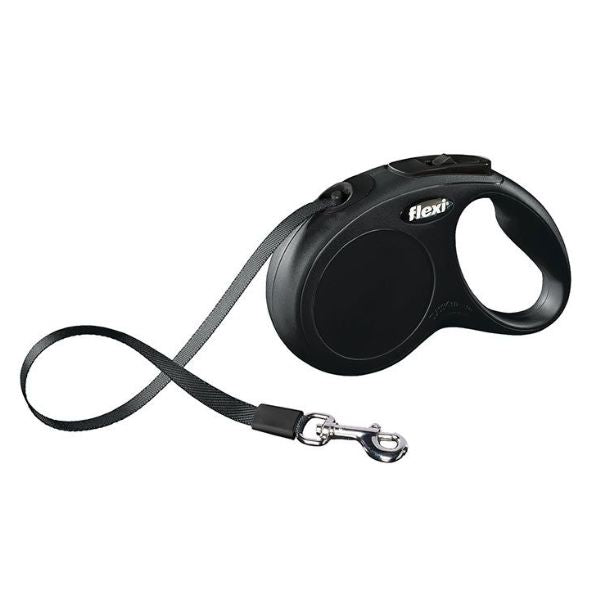 Flexi Classic Tape Dog Lead - Black (5m)