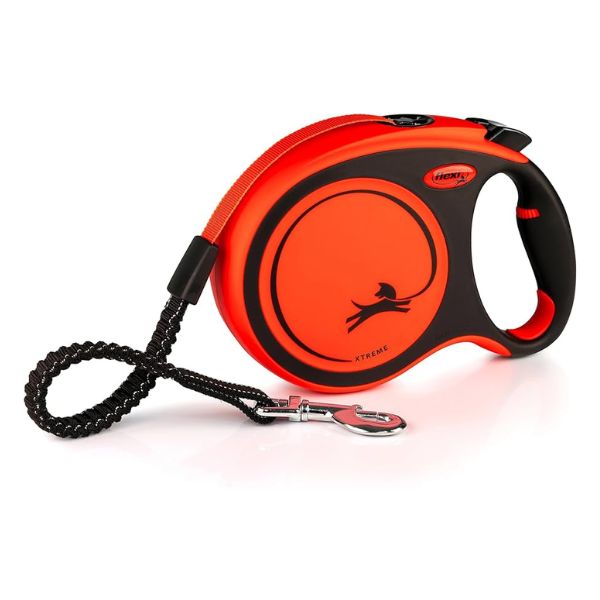 Flexi Xtreme Tape Retractable &amp; Extending Dog Lead (Orange 8m)