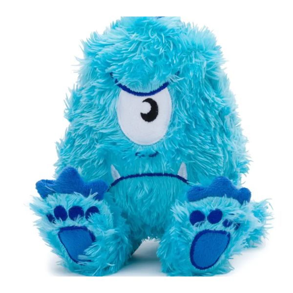 Fluffy Blue Monster Toy for Dogs (Small)