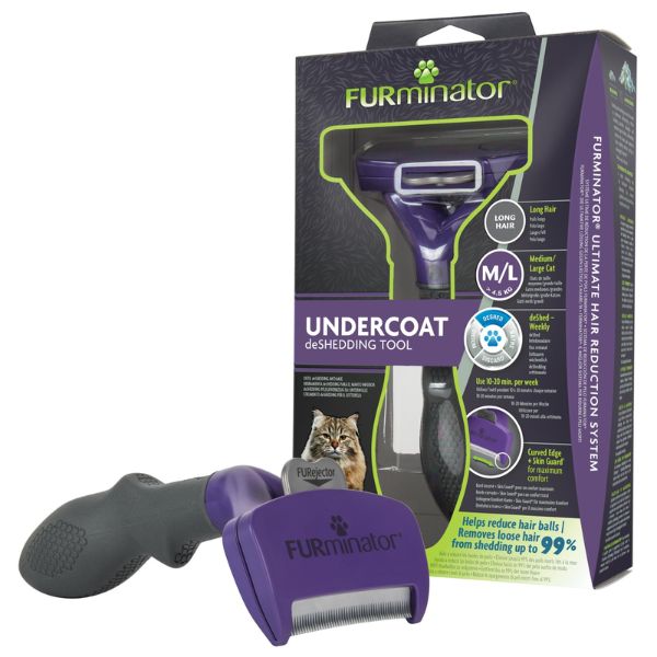 Furminator Undercoat DeShedding Tool - Medium/Large Cats Long Hair