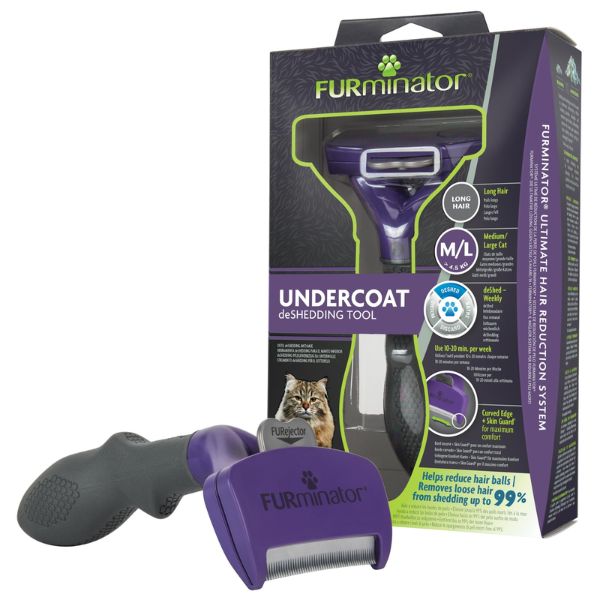 Furminator Undercoat deShedding Tool (Medium/Large Cats Long Hair)