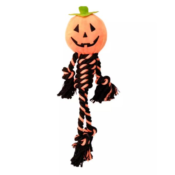 Happy Pets Pumpkin Rope Doll - Halloween Dog Toy