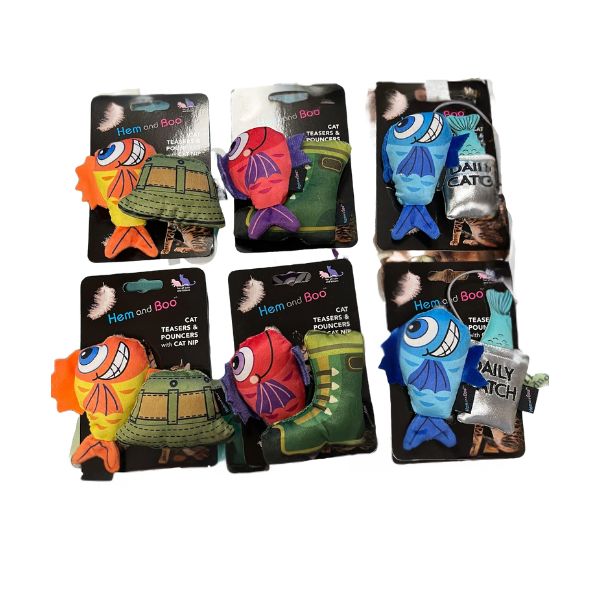 Hem &amp; Boo Gone Fishing Cat Toy