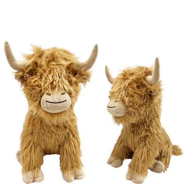 Hem &amp; Boo Highland Cow Dog Toy