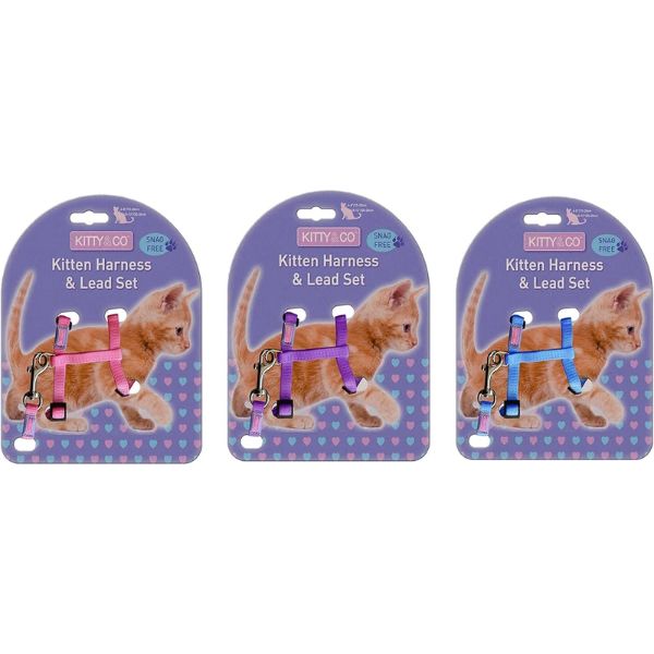 Hem and Boo Snag Free Kitten Harness and Lead Set