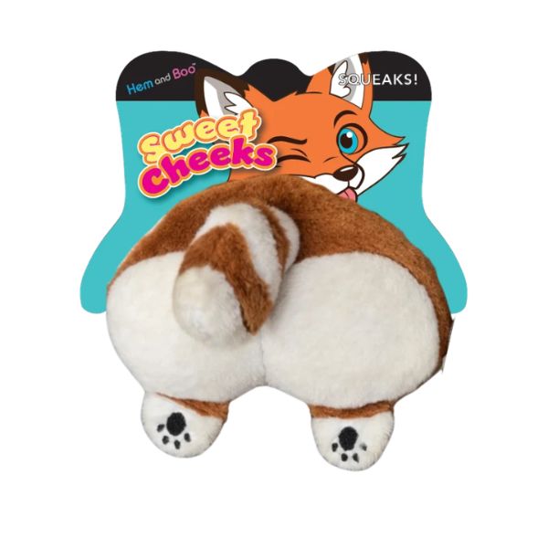 Hem & Boo Sweet Cheeks Plush Squeaky Dog Toy