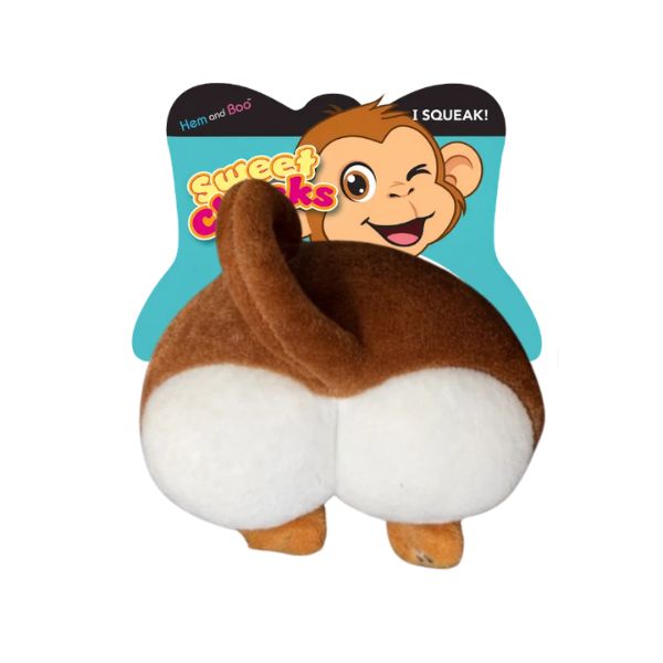 Hem & Boo Sweet Cheeks Plush Squeaky Dog Toy