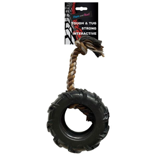 Hem &amp; Boo Tough Wheel with Rope Toy